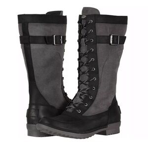 UGG Women's Lace Up Black and Gray Boots